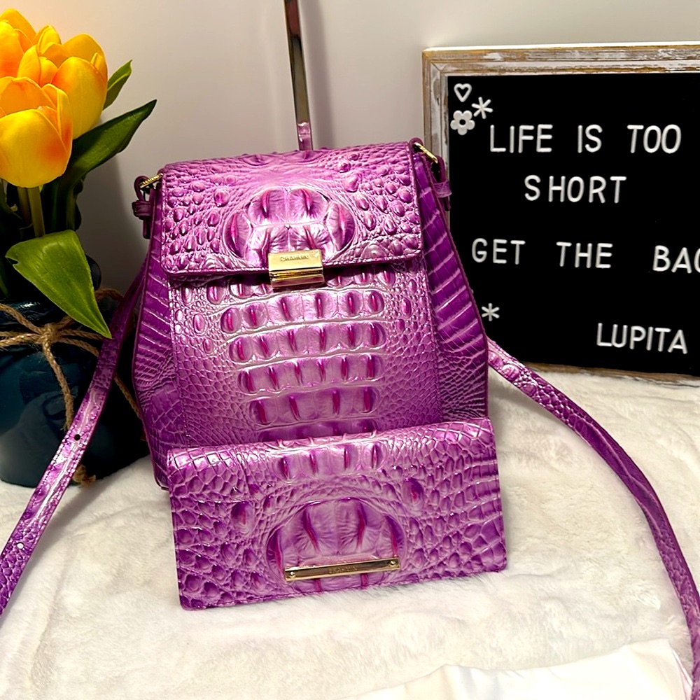 Brahmin Lilac Essence Margo And Ady Wallet Set